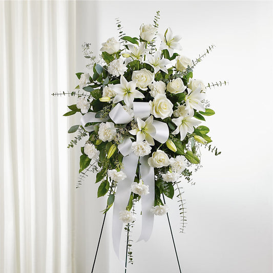 With Care Standing Spray –  Wade Florists Llc, Saint Louis MO