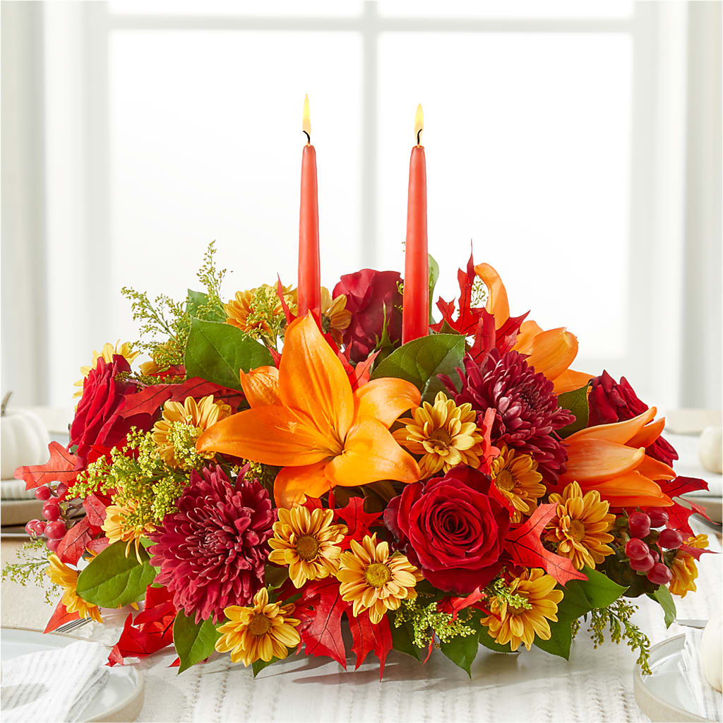 Autumn's Embrace Centerpiece –  Wade Florists Llc, Saint Louis MO