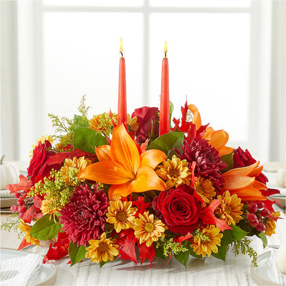 Autumn's Embrace Centerpiece –  Wade Florists Llc, Saint Louis MO